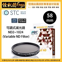 怪機絲 STC VND 58mm 可調式減光鏡 ND2~1024 多層鍍膜 可調式 鏡頭 ND鏡 風景 薄框 抗靜電
