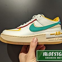 南🔥2022 7月 NIKE W AIR FORCE 1 SHADOW 女款 厚底 白 黃紅綠 CI0919-118