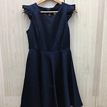 【愛莎＆嵐】 SO NICE 女 藍色圓領短袖素面洋裝/M(全新) 11303 18