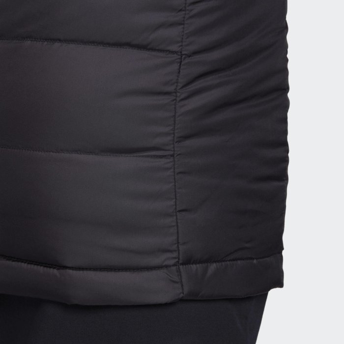 【豬豬老闆】ADIDAS ESSENTIALS 黑色 外套 長版 修身 羽絨 休閒 運動 女款 GH4590