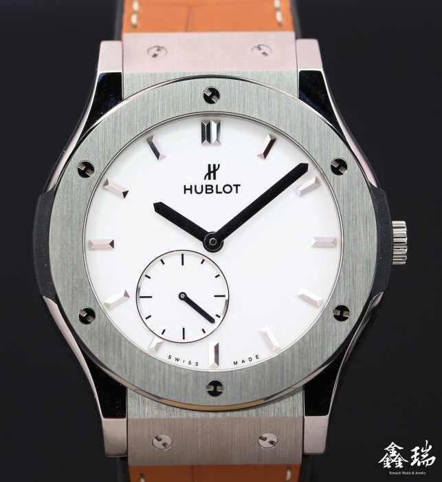 【鑫瑞鐘錶】Hublot 宇舶 Classic Fusion 545NX2210LR 鈦金屬 白面 手上鍊 未使用品