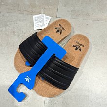 南🔥2023 5月 ADIDAS ADILETTE PREMIUM 運動拖鞋 軟木鞋床 皮革 男女款 黑 HQ1998