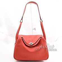 【茱麗葉精品】二手精品 【全新未使用】HERMES Lindy swift 皮 26cm 兩用肩背包.紅 X年