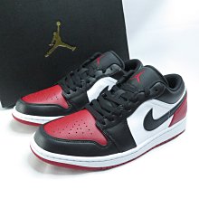 NIKE Air Jordan 1 Low 男款 休閒鞋 553558161 白紅黑【iSport愛運動】