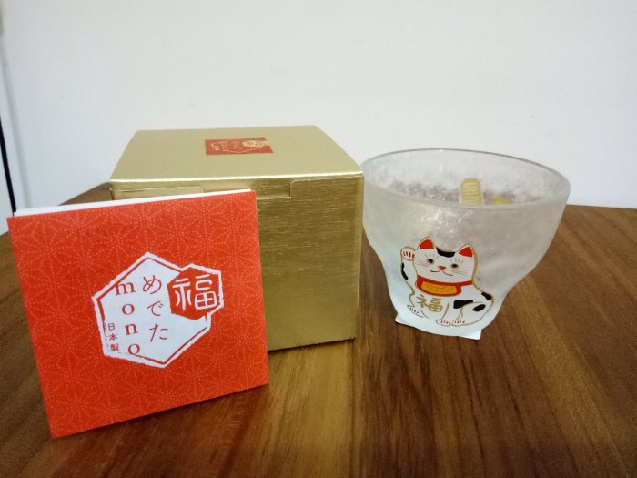 天使熊雜貨小舖~日本帶回mono玻璃杯 酒杯  現貨:招財貓，富士山2款  全新現貨