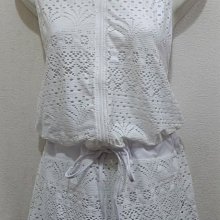 VIACAPRI 針織連帽外罩衫(連身裙  連身褲) 白(台製)