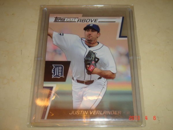 美國職棒 Tigers Justin Verlander 2012 Topps Cut Above #ACA-3 球員卡