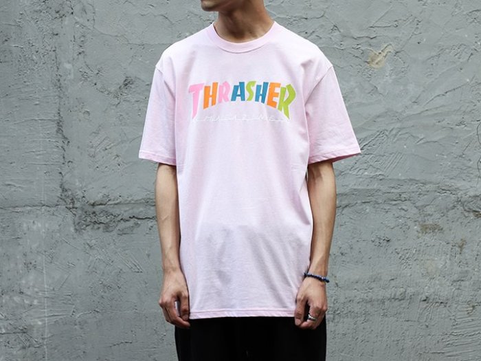 【QUEST】THRASHER 日線 HOMETOWN 70S TONE / 彩色LOGO TEE 短袖