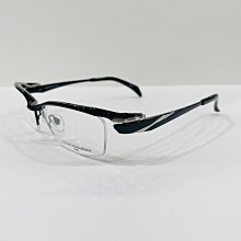 《名家眼鏡》Masaki Matsushima 嚴選日本製純鈦半框亮黑配銀色造型鏡框MF-1262 col.4