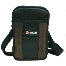 【菲歐娜】7156-(特價拍品)BIYATI 直立斜背小包/腰包附長帶(咖啡金)6吋