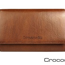 【寧寧精品*台中皮夾專賣店】Crocodile 鱷魚 原廠正式授權經銷商 義大利真皮保用十年拉鍊袋短中皮夾 3004-1