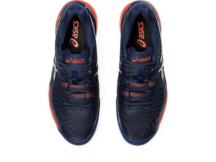 【曼森體育】ASICS 亞瑟士 男 網球鞋 GEL-RESOLUTION 9 CLAY 澳網配色 深藍橘