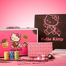 GIFT41 土城店 市伊瓏屋 機場限定 旅行 Hello Kitty 麻將 粉紅色 頭筒仔 蝴蝶結索仔 免出國