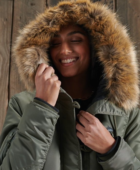 跩狗嚴選 極度乾燥 Superdry 女款 SDL 派克 外套 長版 N3B Parka 風衣 外套 軍綠 防寒 軍裝