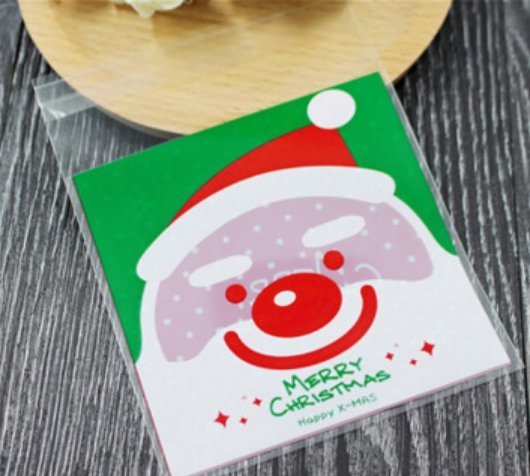 【聖誕OPP自黏袋包裝袋(4款中可挑1款)x同1款基本10枚】--棉花糖 西點糖果餅乾 飾品包裝 禮物包裝.烘焙點心包裝