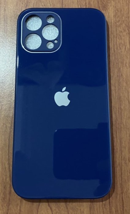 直邊 玻璃殼 海軍藍 iphone 12  Pro MAX 液態 全包 保護殼