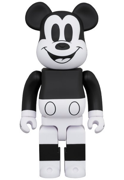 BEETLE BE@RBRICK DISNEY MICKEY 迪士尼黑白米老鼠米奇B&W Ver. 1000