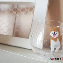 ˙ＴＯＭＡＴＯ生活雜鋪˙日本進口雜貨夏日限定人氣柴犬 貓咪 巴戈犬圖樣圓弧形玻璃杯(現貨+預購)