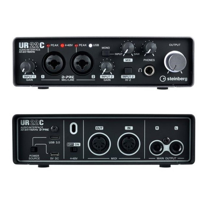 ☆唐尼樂器︵☆分期免運 YAMAHA Steinberg UR22C  樂器 Midi 音訊/錄音介面 直播設備