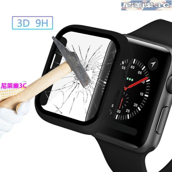 （尼萊樂3C）Apple Watch 6代保護殼 SE 鋼化膜蘋果手錶保護殼 iwatch5/4/3/代保護殼 防震防摔
