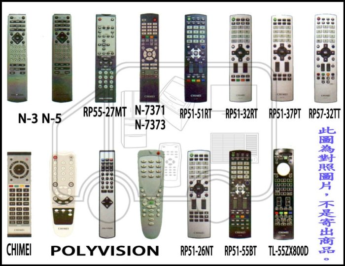 RL51-55BT CHIMEI 奇美 液晶電視遙控器 RL51-52RT RP51-42ST TL-32LF500D