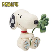 Enesco 迷你史努比 手拿幸運草 塑像 公仔 精品雕塑 Snoopy PEANUTS 正版授權【380923】
