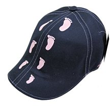 【海倫精坊】韓品逗趣新款—六片式腳印圖騰造型藍色鴨舌帽(特價２００元)S132男女適