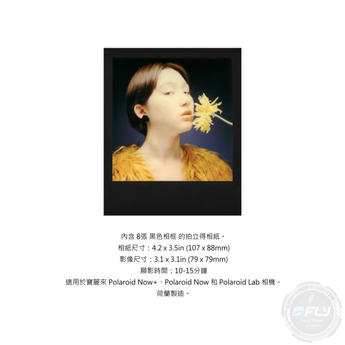 《飛翔無線3C》Polaroid 寶麗來 i-Type 彩色黑框相紙 8張◉公司貨◉適用 Now+ Now Lab