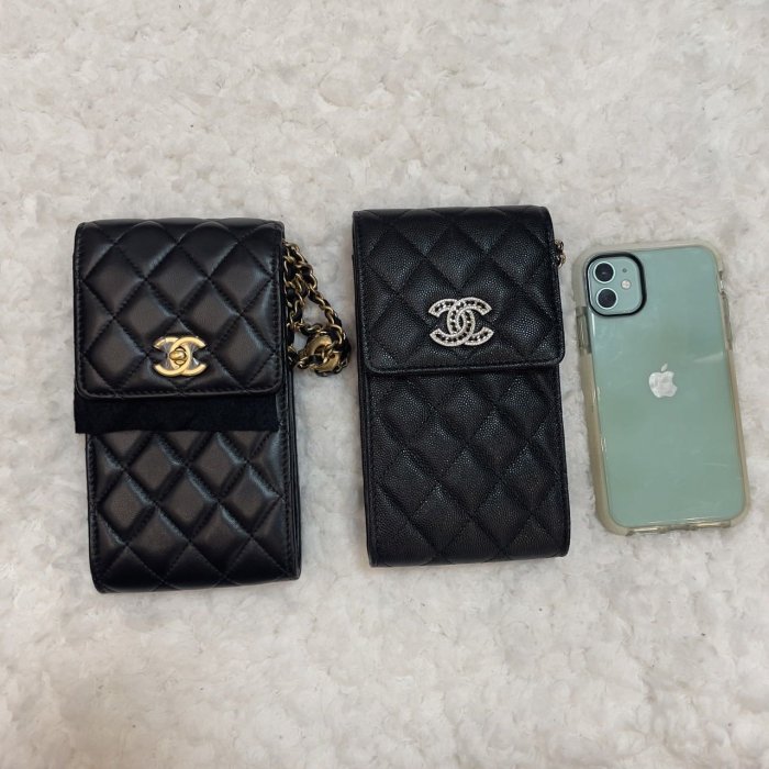 Chanel 香奈兒包 核桃金球手機包 黑 現貨