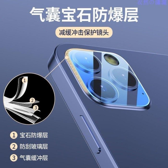 蘋果12鏡頭膜iPhone12ProMax後攝像頭高清保護膜全包一體鋼化膜RTY【河童3C】