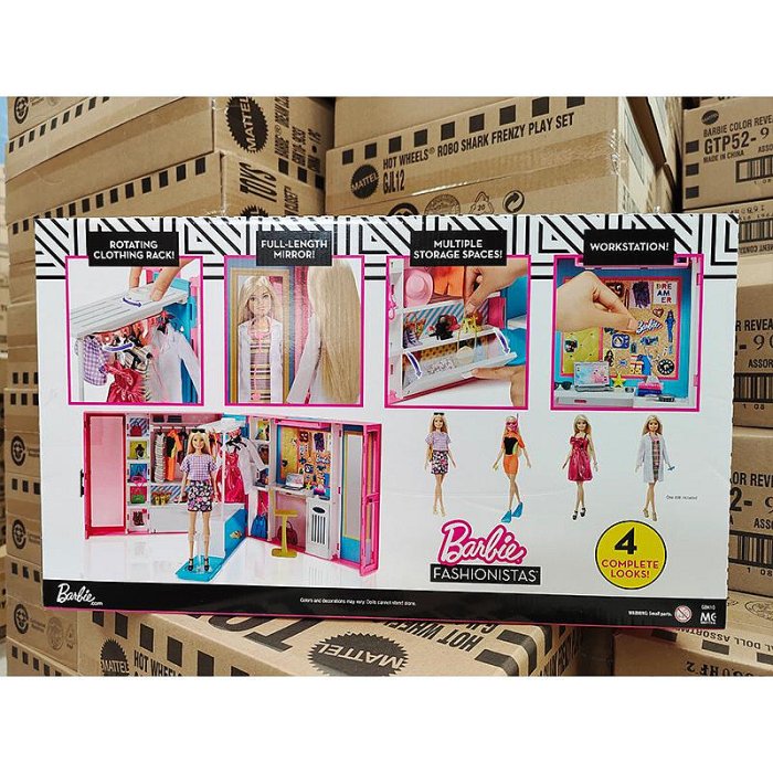 芭比娃娃夢幻衣櫥玩具套裝大禮盒手提禮包女孩公主玩具禮物