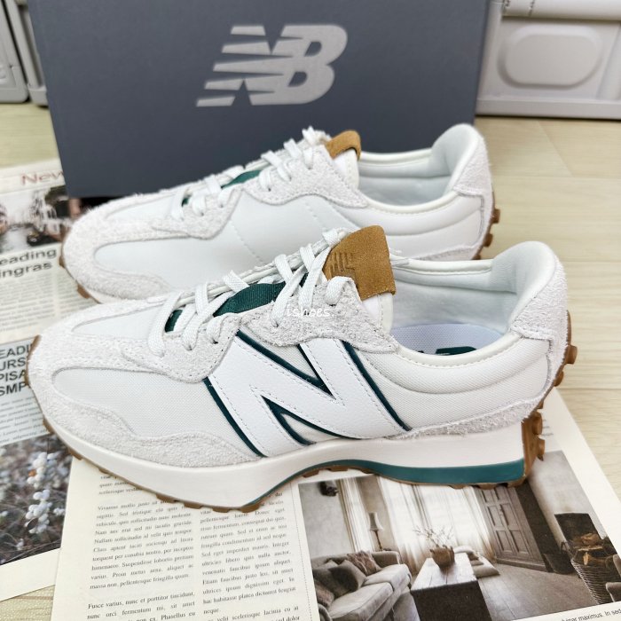 現貨 iShoes正品 New Balance 327 女鞋 綠 復古 增高 流行 穿搭 休閒鞋 WS327CJ B