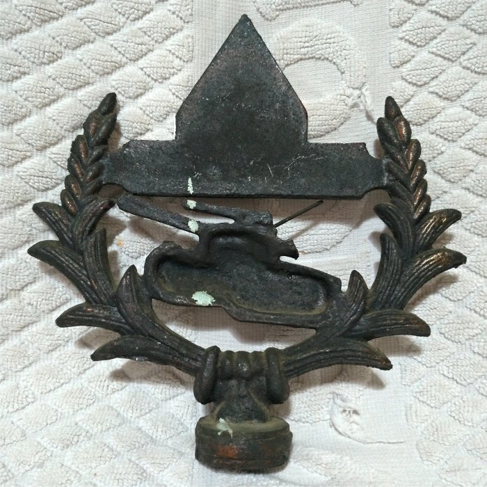 早期 銅製 陸軍裝甲部隊隊徽 擺飾 退伍紀念