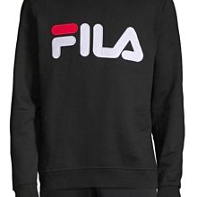 Fila 長袖 大學T T恤 現貨 車繡 LOGO 黑色 內刷毛/重磅/挺