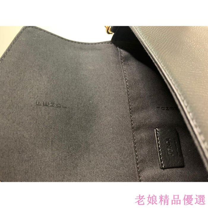 Fendi WOC 黑色 牛皮 可當 手拿包 鏈包 肩包 二用包 *比 LV更有質感*