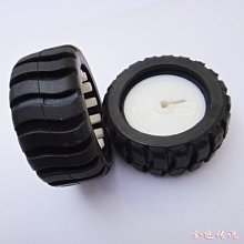 D孔橡膠車輪 43*19*3mm DIY小製作 循跡小車 機器人配件 模型車輪W981-191007[358323]