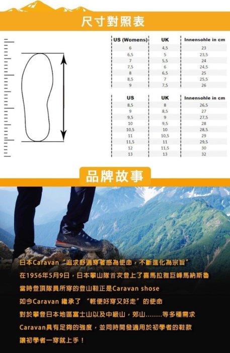 綠野山房》Caravan 日本 C1_02S  Hiking中筒登山健行鞋 GORE-TEX 褐 0010106-440
