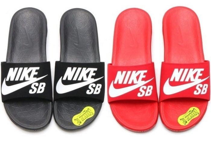 南◇現 NIKE SB BENASSI SOLARSOFT 黑白色 大LOGO 拖鞋 840067-001