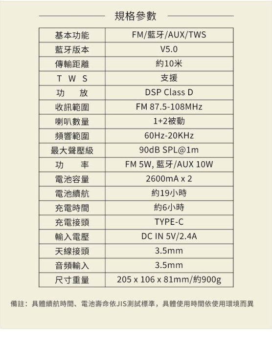 (現貨) 台灣公司貨 山進 SANGEAN RA-101 FM調頻 木質皮革 藍牙攜帶喇叭 RA101 視聽影訊