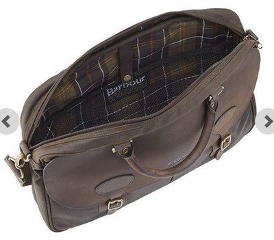 造夢師  Barbour Wax Leather Briefcase 蠟皮布手提單肩 2用公文包 現貨