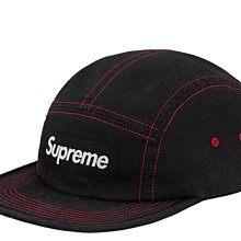 【日貨代購CITY】2018SS Supreme Contrast Stitch Camp Cap 黑色 配色