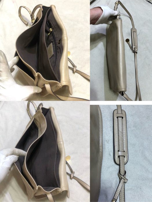 低價起標～義大利RABEANCO香港專櫃 小牛皮側背包 真皮托特包 皮革護士包斜背包
