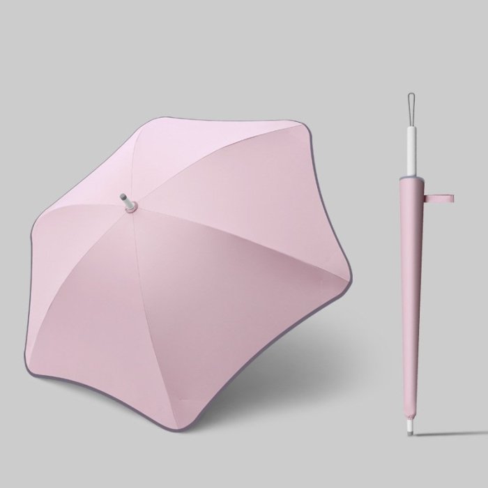 晴雨傘圓角高爾夫傘反光抗風直桿雨傘印刷晴雨兩用遮陽傘防夾手圓角雨傘