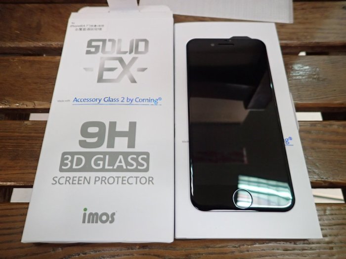 肆 發問九折 IMOS Apple Iphone 8 4.7吋 3D康寧滿版玻璃 艾摩斯 小8 曲面黑色