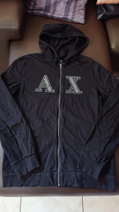 ARMANI EXCHANGE 黑色連帽外套(A73)