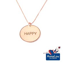 Anna Lou OF LONDON 台北ShopSmart直營店 倫敦品牌 優雅字墜 玫瑰金項鍊 Happy