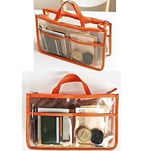 【葳爾登】旅行箱用品透明果色約旅行收納包皮包內袋防水收納袋盥洗包袋中袋化妝包K5