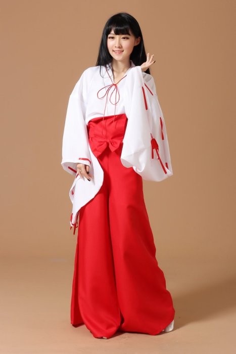 Eleeje InuYasha Cosplay Shrine Maiden Clothes Miko outfit