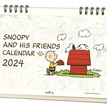 《FOS》日本 2024 可愛 史努比 新年 桌曆 年曆 月曆 日曆 掛曆 SNOOPY 療癒 禮物 送禮 新款 熱銷