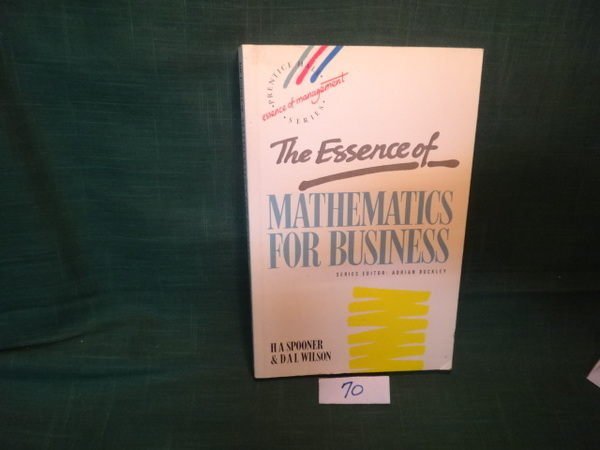 【愛悅二手書坊 01-20】The Essence of MATHEMATICS FOR BUSINESS